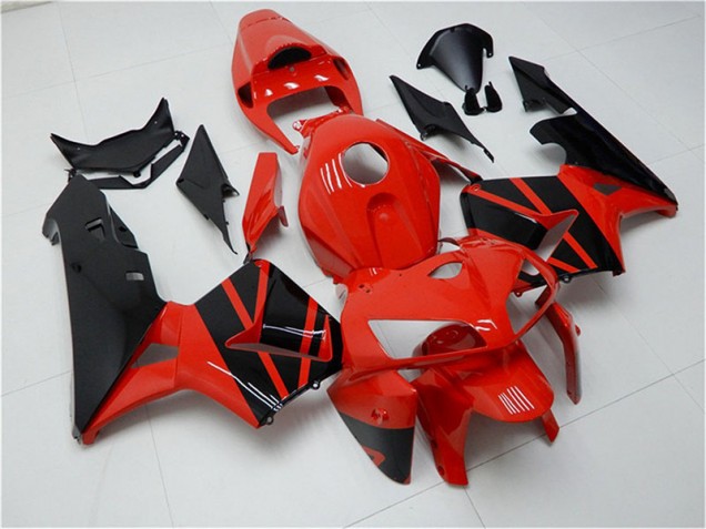 Rouge Noir Kit Carénages Motos Honda CBR 600 RR 2005-2006 Rouge Noir Kit Carénages Motos Honda CBR 600 RR 2005-2006