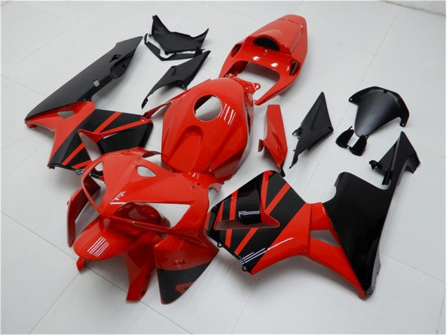 Rouge Noir Kit Carénages Motos Honda CBR 600 RR 2005-2006 Rouge Noir Kit Carénages Motos Honda CBR 600 RR 2005-2006