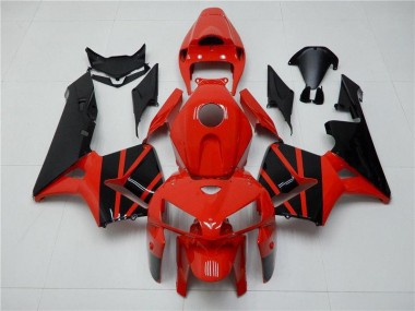 Rouge Noir Kit Carénages Motos Honda CBR 600 RR 2005-2006