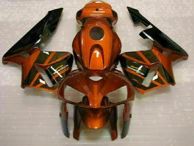 Orange Noir Carénage Moto Honda CBR 600 RR 2005-2006 Orange Noir Carénage Moto Honda CBR 600 RR 2005-2006