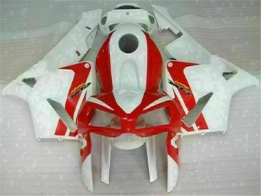 Rouge Blanc Carénage Moto Honda CBR 600 RR 2005-2006