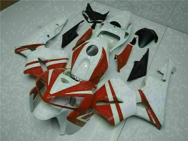 Blanc Rouge Carénages Moto Honda CBR 600 RR 2005-2006 Blanc Rouge Carénages Moto Honda CBR 600 RR 2005-2006