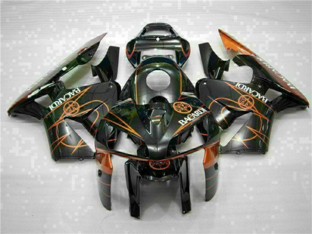Noir Orange BACARDI Carénage Moto Honda CBR 600 RR 2005-2006 Noir Orange BACARDI Carénage Moto Honda CBR 600 RR 2005-2006