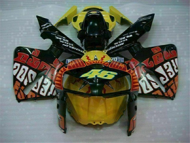Noir Rouge Jaune 46 Carénage Moto Honda CBR 600 RR 2005-2006 Noir Rouge Jaune 46 Carénage Moto Honda CBR 600 RR 2005-2006