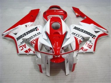 Rouge Blanc Kit Carénages Motos Honda CBR 600 RR 2005-2006