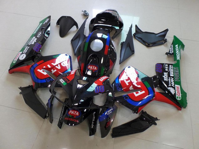 Noir Rouge Pata Carénage Moto Honda CBR 600 RR 2005-2006 Noir Rouge Pata Carénage Moto Honda CBR 600 RR 2005-2006