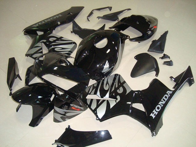 Noir Blanc Flamme Carénage Moto Honda CBR 600 RR 2005-2006 Noir Blanc Flamme Carénage Moto Honda CBR 600 RR 2005-2006