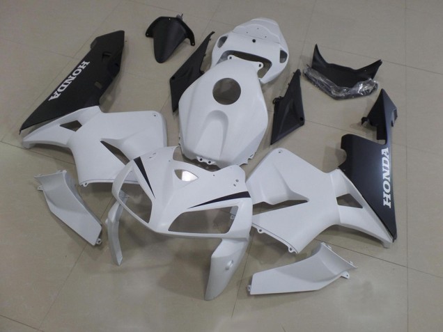 Blanc Noir Kit Carénages Motos Complet Honda CBR 600 RR 2005-2006 Blanc Noir Kit Carénages Motos Complet Honda CBR 600 RR 2005-2006