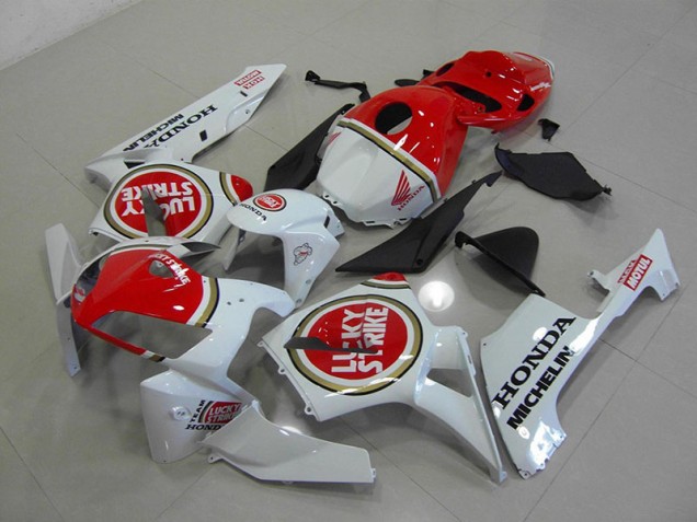 Blanc Nacré Lucky Strike Carénage Moto Honda CBR 600 RR 2005-2006 Blanc Nacré Lucky Strike Carénage Moto Honda CBR 600 RR 2005-2006
