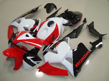Rouge Blanc Noir Carénage Moto Honda CBR 600 RR 2005-2006