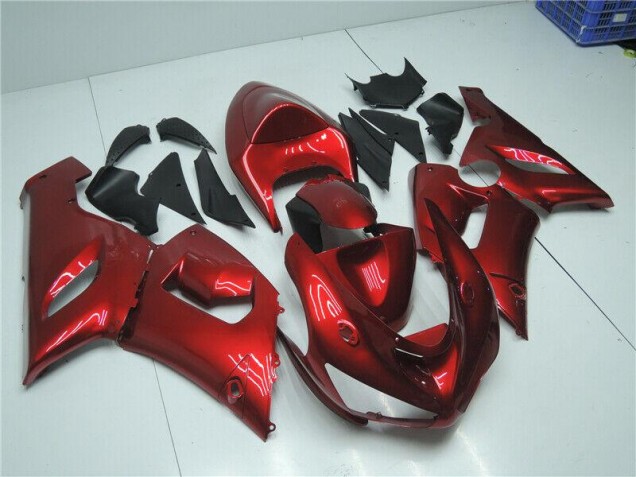Rouge Bonbon Carénage Moto Kawasaki ZX6R 2005-2006 Rouge Bonbon Carénage Moto Kawasaki ZX6R 2005-2006