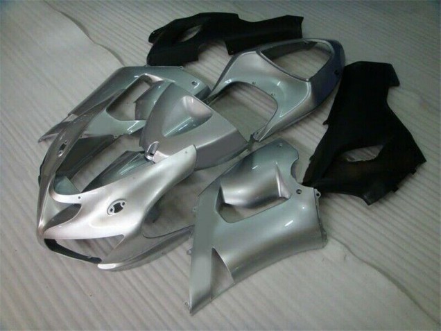 Argent Noir Carénage Moto Kawasaki ZX6R 2005-2006 Argent Noir Carénage Moto Kawasaki ZX6R 2005-2006