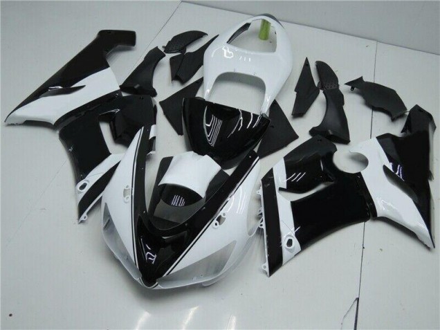 Noir Blanc Carénage Moto Kawasaki ZX6R 2005-2006 Noir Blanc Carénage Moto Kawasaki ZX6R 2005-2006