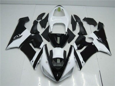 Noir Blanc Carénage Moto Kawasaki ZX6R 2005-2006