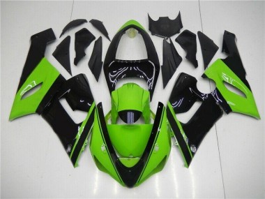 Vert Noir Carénages Moto Kawasaki ZX6R 2005-2006