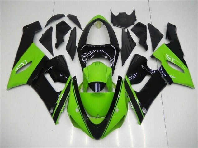 Vert Noir Carénages Moto Kawasaki ZX6R 2005-2006 Vert Noir Carénages Moto Kawasaki ZX6R 2005-2006