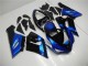 Bleu Noir Carénage Moto Kawasaki ZX6R 2005-2006 Bleu Noir Carénage Moto Kawasaki ZX6R 2005-2006