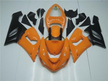 Orange Noir Carénage Moto Kawasaki ZX6R 2005-2006
