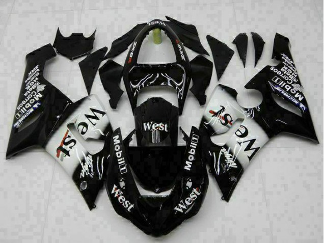 Noir Carénage Moto Kawasaki ZX6R 2005-2006 Noir Carénage Moto Kawasaki ZX6R 2005-2006