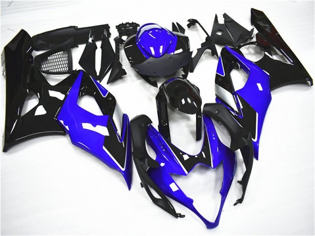 Bleu Noir Kit Carénages Motos Complet Suzuki GSXR 1000 K5 2005-2006