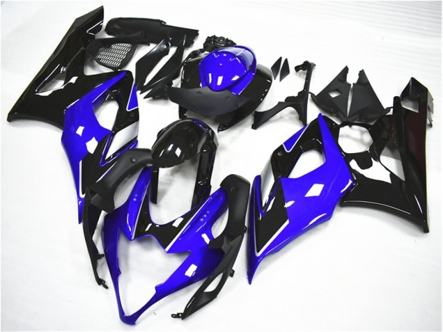 Bleu Noir Kit Carénages Motos Complet Suzuki GSXR 1000 K5 2005-2006