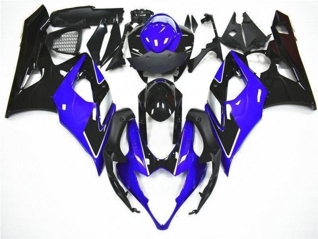 Bleu Noir Kit Carénages Motos Complet Suzuki GSXR 1000 K5 2005-2006