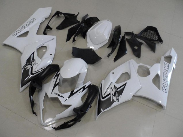Blanc et Noir Carénage Moto Suzuki GSXR 1000 K5 2005-2006 Blanc et Noir Carénage Moto Suzuki GSXR 1000 K5 2005-2006