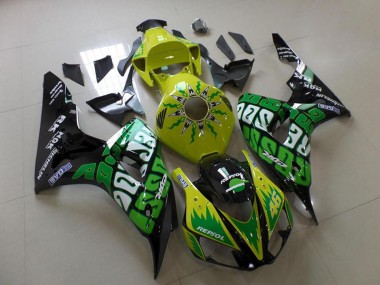 Vert Jaune Rossi Carénage Moto Honda CBR 1000 RR 2006-2007