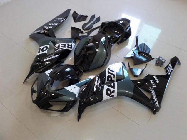 Gris Noir Repsol Carénage Moto Honda CBR 1000 RR 2006-2007 Gris Noir Repsol Carénage Moto Honda CBR 1000 RR 2006-2007