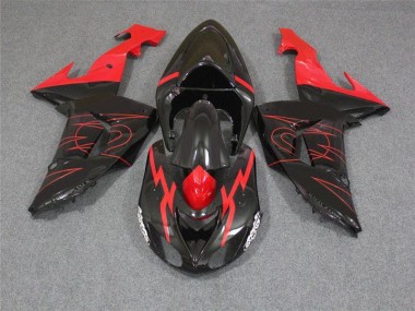 Noir Rouge Carénage Moto Kawasaki ZX10R 2006-2007