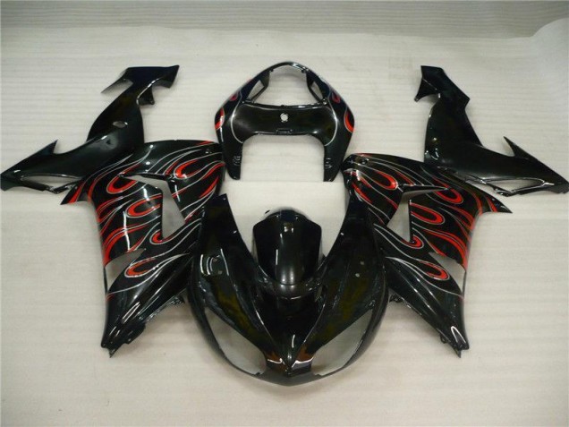 Noir Gris Rouge Carénage Moto Kawasaki ZX10R 2006-2007