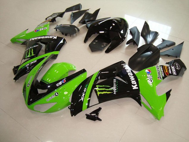 Vert Monster Carénage Moto Kawasaki ZX10R 2006-2007