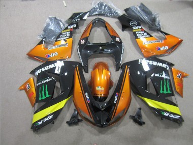 Noir Orange Monster Carénage Moto Kawasaki ZX10R 2006-2007