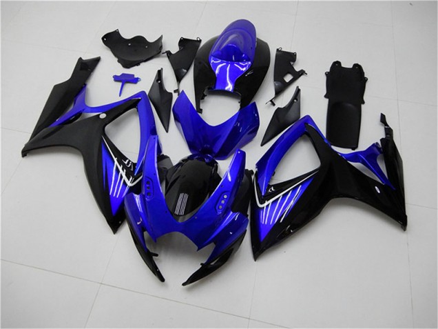 Bleu Noir Carénage Moto Suzuki GSXR 600 / 750 K6 2006-2007