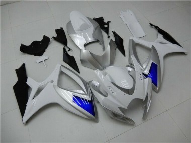 Blanc Bleu Carénages Moto Suzuki GSXR 600 / 750 K6 2006-2007