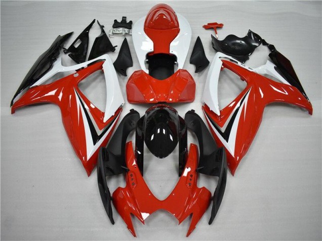 Rouge Noir Carrosserie Moto Suzuki GSXR 600 / 750 K6 2006-2007 Rouge Noir Carrosserie Moto Suzuki GSXR 600 / 750 K6 2006-2007