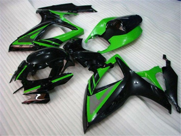 Vert Noir Carénage Moto Suzuki GSXR 600 / 750 K6 2006-2007 Vert Noir Carénage Moto Suzuki GSXR 600 / 750 K6 2006-2007