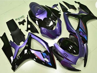 Violet Noir Carénage Moto Suzuki GSXR 600 / 750 K6 2006-2007