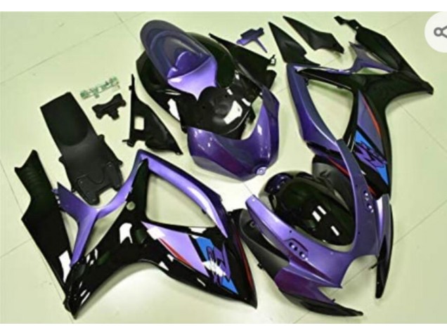 Violet Noir Carénage Moto Suzuki GSXR 600 / 750 K6 2006-2007 Violet Noir Carénage Moto Suzuki GSXR 600 / 750 K6 2006-2007