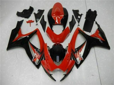 Rouge Carénages Moto Suzuki GSXR 600 / 750 K6 2006-2007