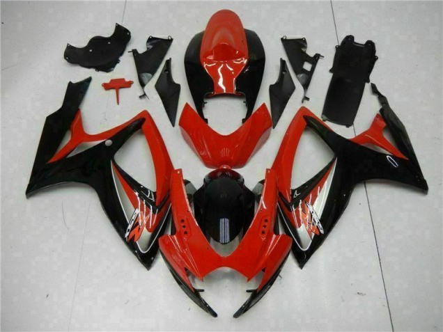 Rouge Carénages Moto Suzuki GSXR 600 / 750 K6 2006-2007
