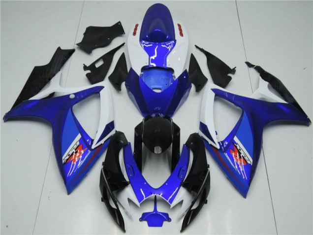 Blanc Bleu Carénage Moto Suzuki GSXR 600 / 750 K6 2006-2007 Blanc Bleu Carénage Moto Suzuki GSXR 600 / 750 K6 2006-2007