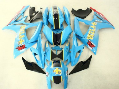 Bleu Noir Carrosserie Moto Suzuki GSXR 600 / 750 K6 2006-2007