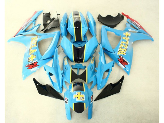 Bleu Noir Carrosserie Moto Suzuki GSXR 600 / 750 K6 2006-2007 Bleu Noir Carrosserie Moto Suzuki GSXR 600 / 750 K6 2006-2007