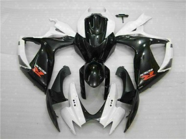 Blanc Noir Carénage Moto Suzuki GSXR 600 / 750 K6 2006-2007