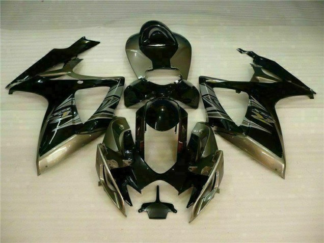 Noir Gris Carénages Moto Suzuki GSXR 600 / 750 K6 2006-2007 Noir Gris Carénages Moto Suzuki GSXR 600 / 750 K6 2006-2007