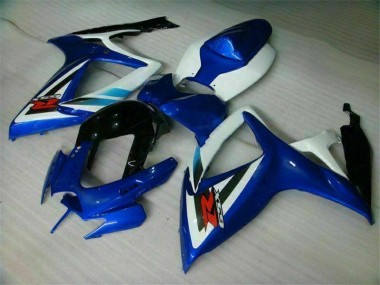 Bleu Blanc Carrosserie Moto Suzuki GSXR 600 / 750 K6 2006-2007