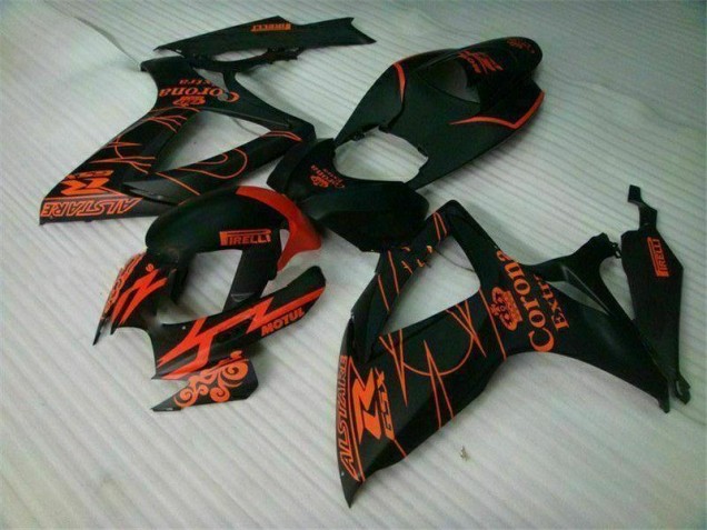 Noir Carénages Moto de Rechange Suzuki GSXR 600 / 750 K6 2006-2007 Noir Carénages Moto de Rechange Suzuki GSXR 600 / 750 K6 2006-2007