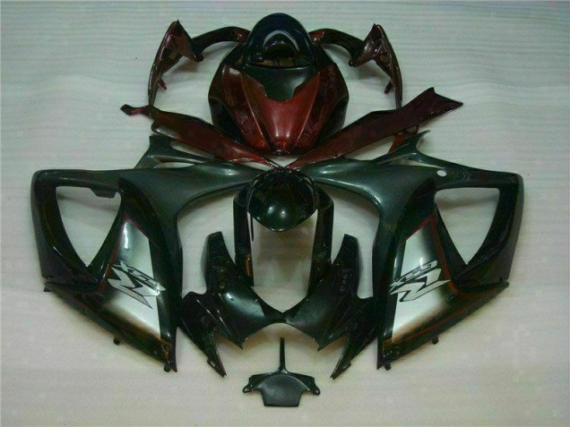 Noir Rouge Carénage Moto Suzuki GSXR 600 / 750 K6 2006-2007 Noir Rouge Carénage Moto Suzuki GSXR 600 / 750 K6 2006-2007