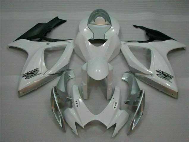 Blanc Argent Carénage Moto Suzuki GSXR 600 / 750 K6 2006-2007